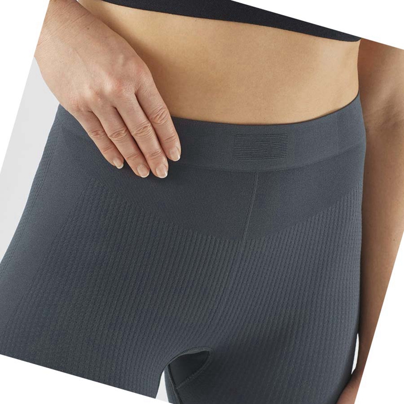Salomon ESSENTIAL SEAMLESS Hose Damen Schwarz | VPXJWLM-24