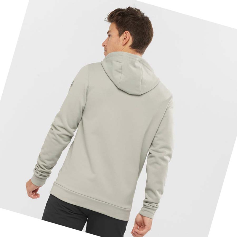 Salomon ESSENTIAL WARM FLEECE Hoodie Herren Beige | TGQKBEL-40