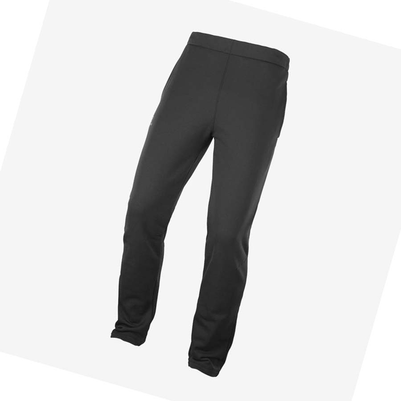 Salomon ESSENTIAL WARM FLEECE Hose Herren Schwarz | HVKDPSG-89