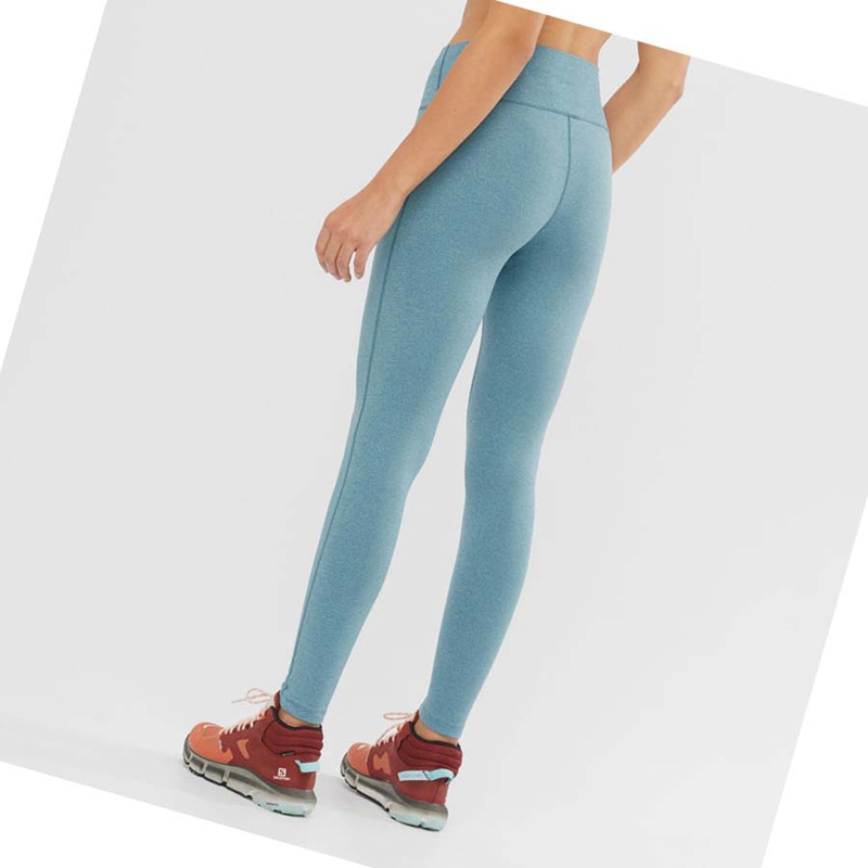Salomon ESSENTIAL WARM Hose Damen Blau | TJVGWUF-02