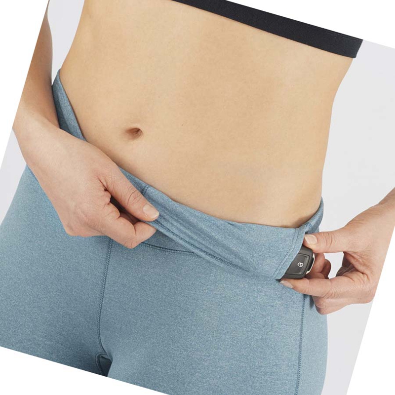 Salomon ESSENTIAL WARM Hose Damen Blau | TJVGWUF-02