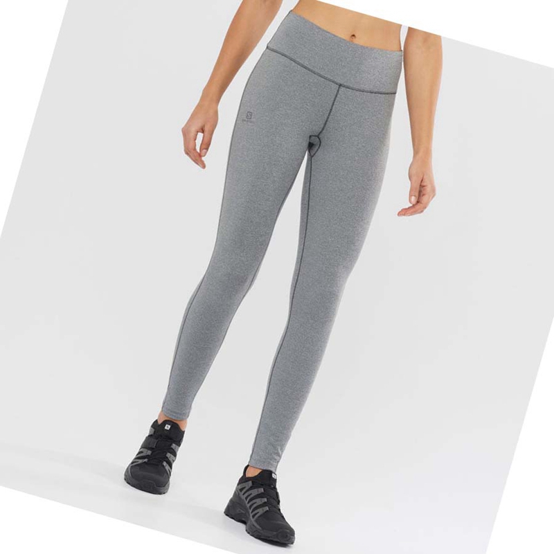 Salomon ESSENTIAL WARM Hose Damen Grau | EOIWXAZ-95