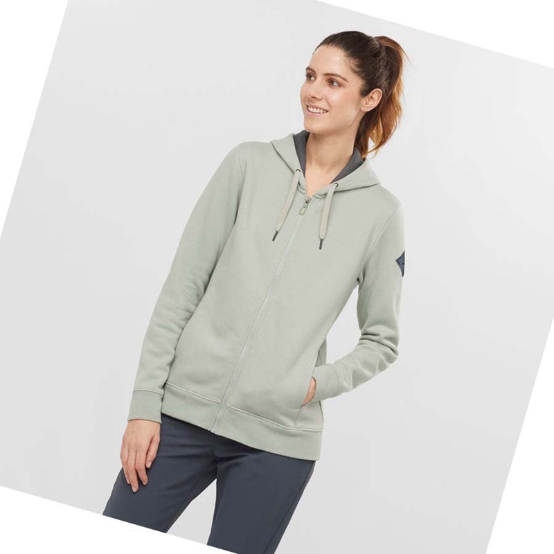Salomon ESSENTIAL WARM SALOMON Hoodie Damen Beige | GLBSPIV-05