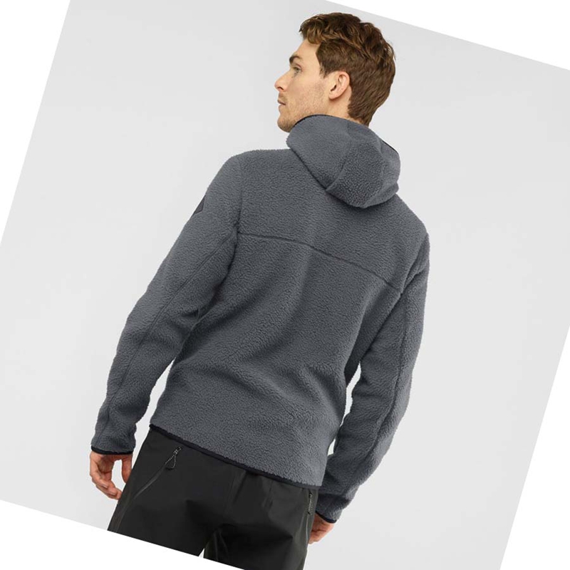 Salomon ESSENTIAL WARM TEDDY Hoodie Herren Grau | ZVLDRGF-59