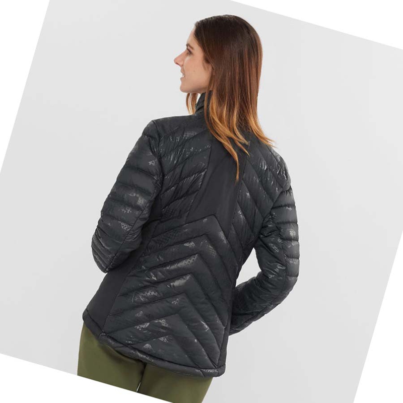 Salomon ESSENTIAL XWARM DOWN INSULATED Jacke Damen Schwarz Schwarz | HOYZFKC-61