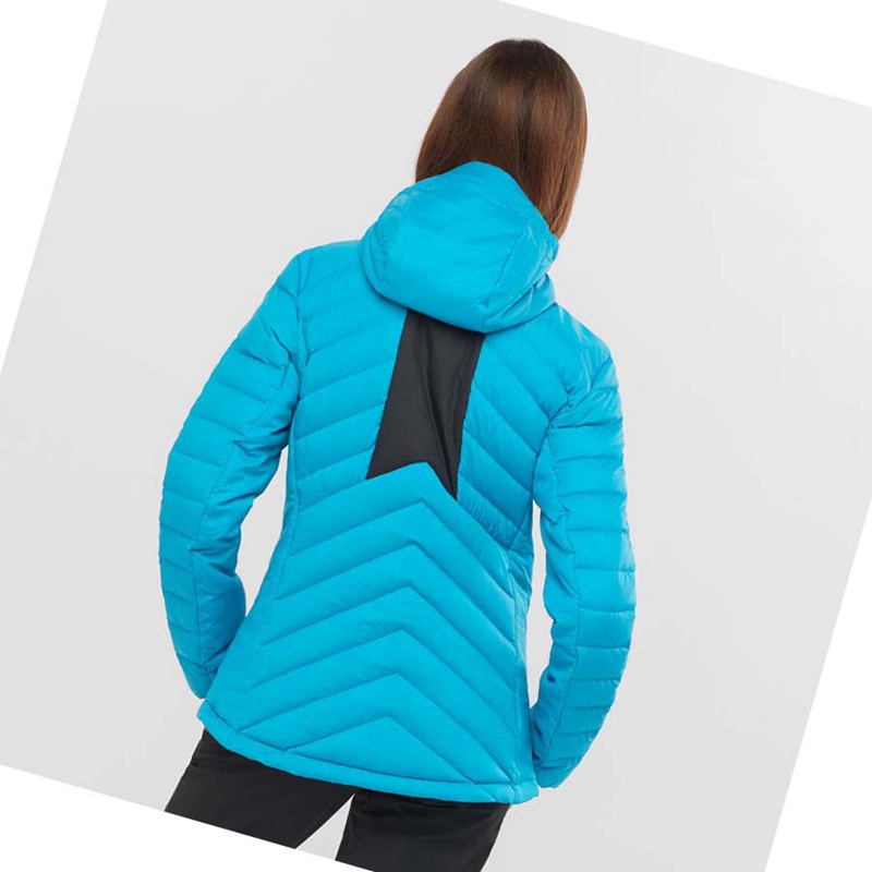 Salomon ESSENTIAL XWARM DOWN INSULATED Jacke Damen Blau | JYLWTIO-28