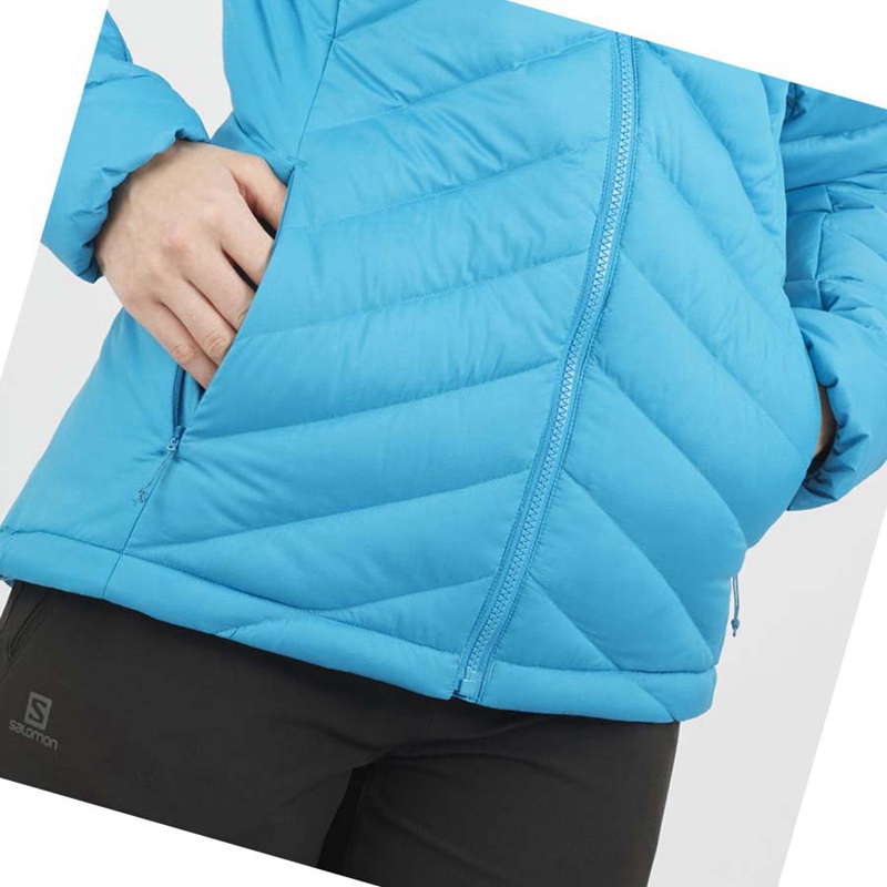 Salomon ESSENTIAL XWARM DOWN INSULATED Jacke Damen Blau | JYLWTIO-28