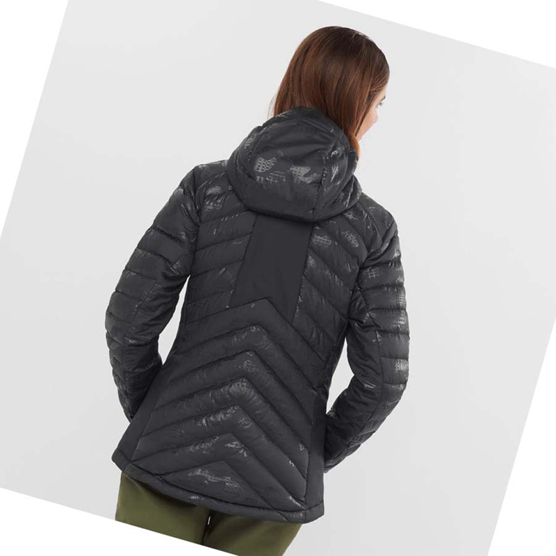 Salomon ESSENTIAL XWARM DOWN INSULATED Jacke Damen Schwarz Schwarz | LVJFZOB-70