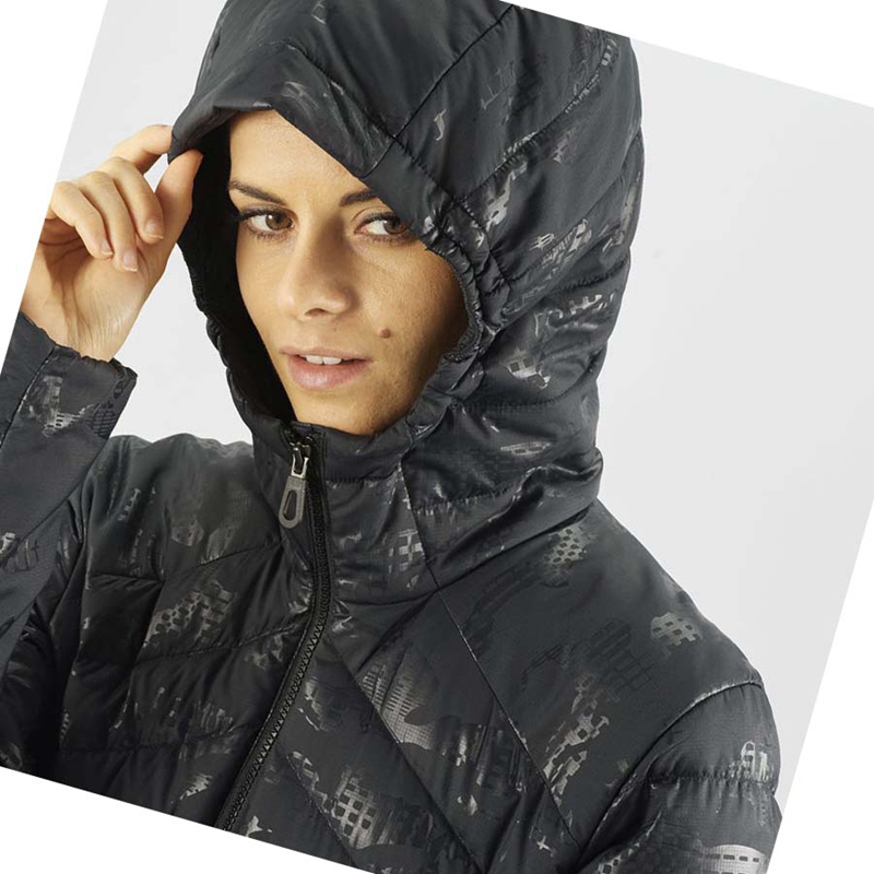 Salomon ESSENTIAL XWARM DOWN INSULATED Jacke Damen Schwarz Schwarz | LVJFZOB-70