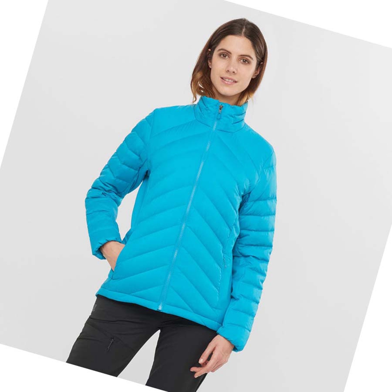 Salomon ESSENTIAL XWARM DOWN INSULATED Jacke Damen Blau | QUPYCBR-70