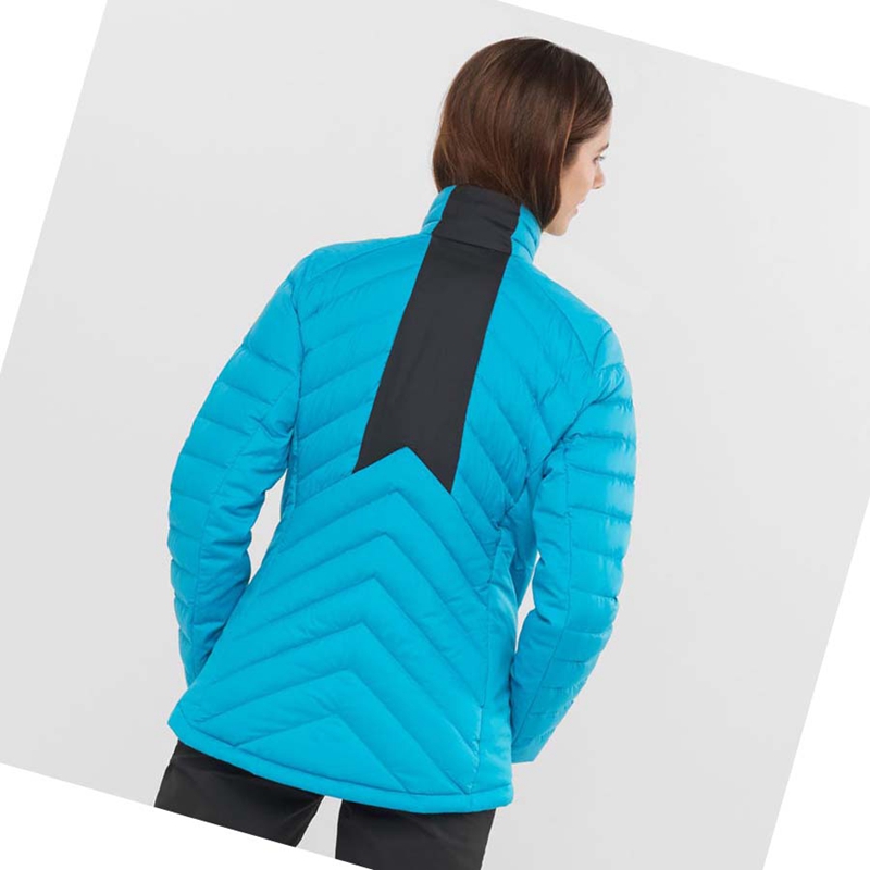 Salomon ESSENTIAL XWARM DOWN INSULATED Jacke Damen Blau | QUPYCBR-70
