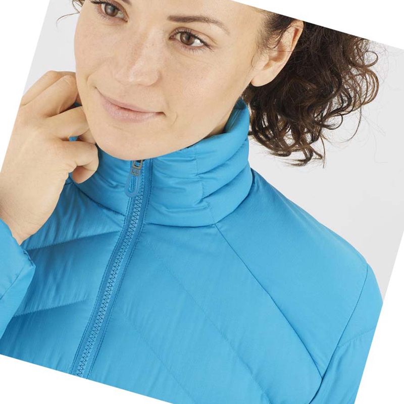 Salomon ESSENTIAL XWARM DOWN INSULATED Jacke Damen Blau | QUPYCBR-70