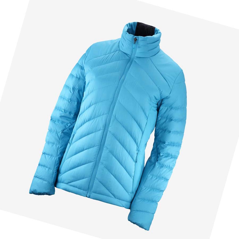 Salomon ESSENTIAL XWARM DOWN INSULATED Jacke Damen Blau | QUPYCBR-70
