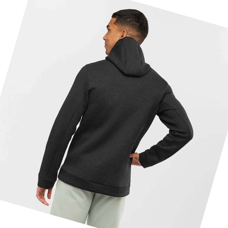 Salomon ESSENTIAL XWARM HYBRID Hoodie Herren Grau | WFMCPDX-04