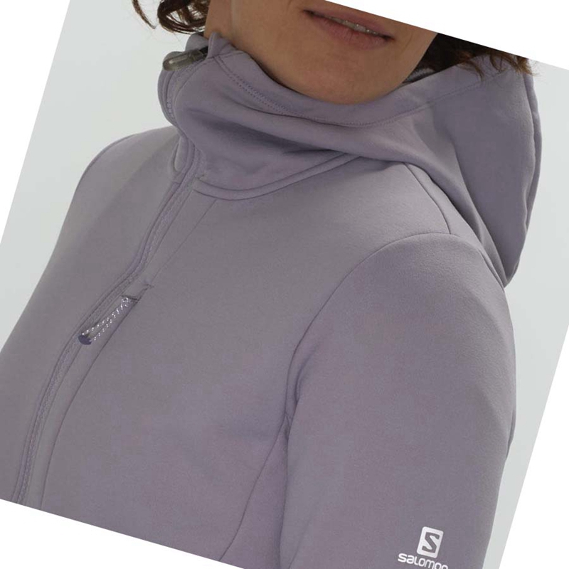 Salomon ESSENTIAL XWARM Hoodie Damen Lila | WZCABJV-94