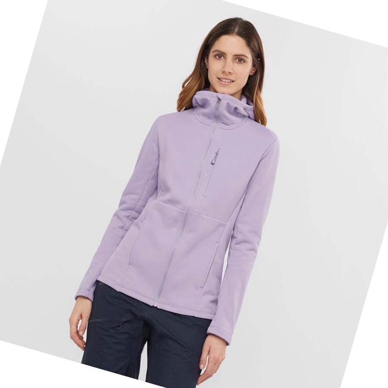 Salomon ESSENTIAL XWARM Hoodie Damen Lila | WZCABJV-94