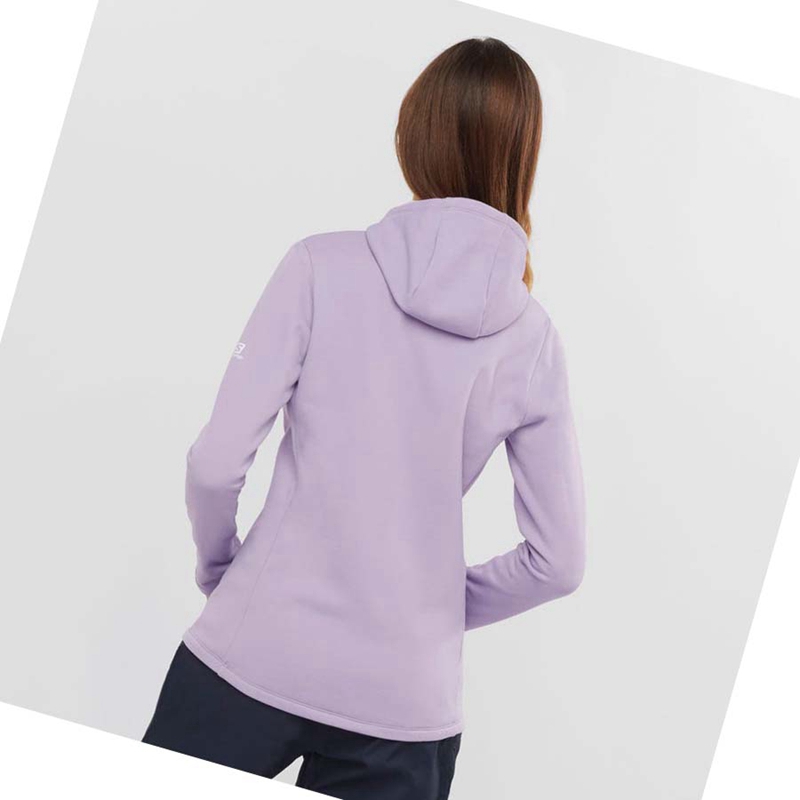 Salomon ESSENTIAL XWARM Hoodie Damen Lila | WZCABJV-94