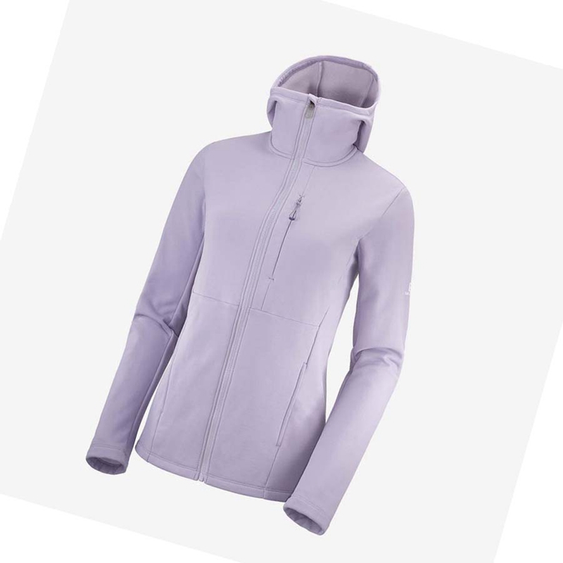 Salomon ESSENTIAL XWARM Hoodie Damen Lila | WZCABJV-94
