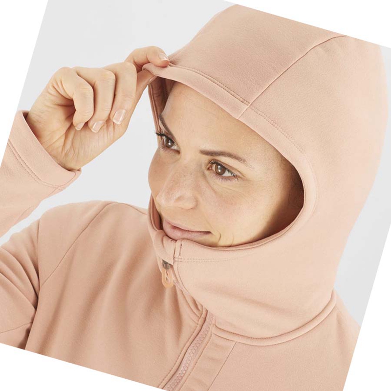 Salomon ESSENTIAL XWARM Hoodie Damen Rosa | MSONIEW-43