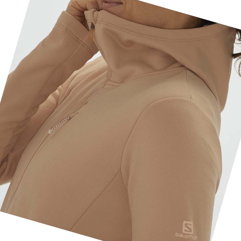 Salomon ESSENTIAL XWARM Hoodie Damen Rosa | MSONIEW-43