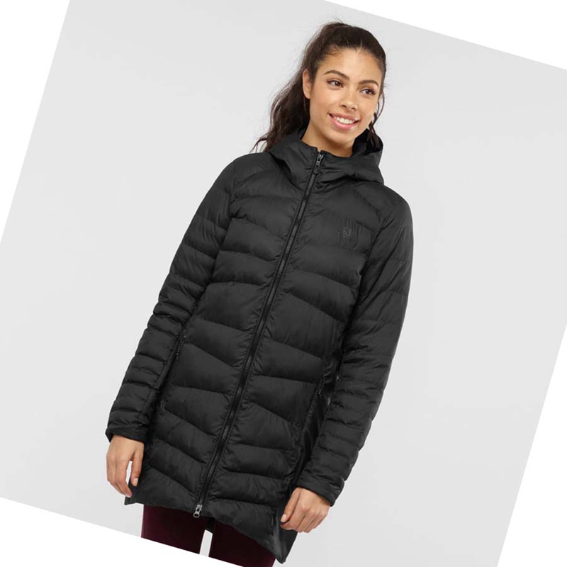 Salomon ESSENTIAL XWARM LONG INSULATED Jacke Damen Schwarz | YMWXRGK-18