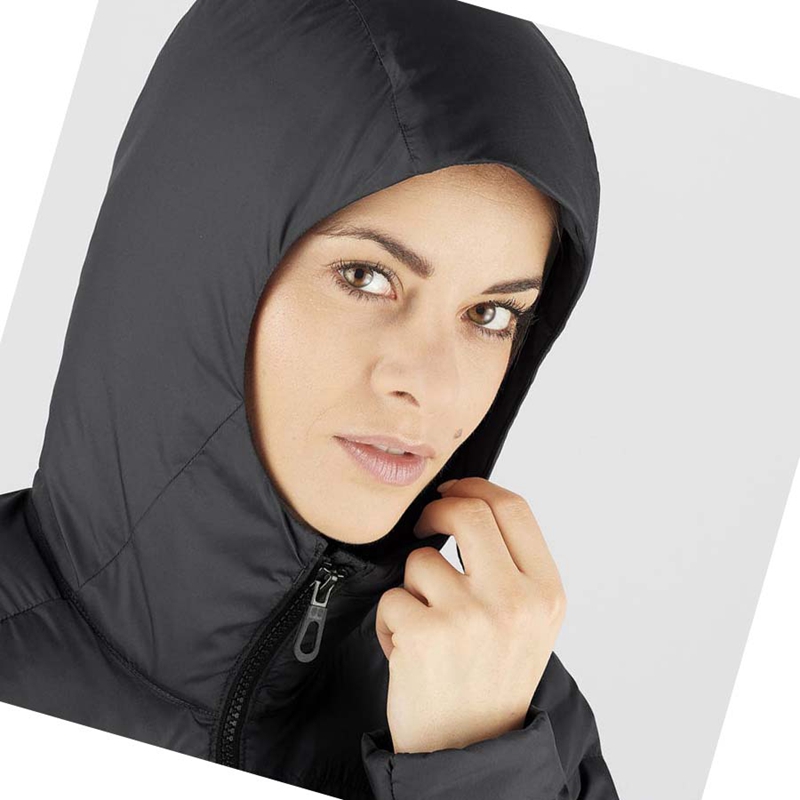 Salomon ESSENTIAL XWARM LONG INSULATED Jacke Damen Schwarz | YMWXRGK-18