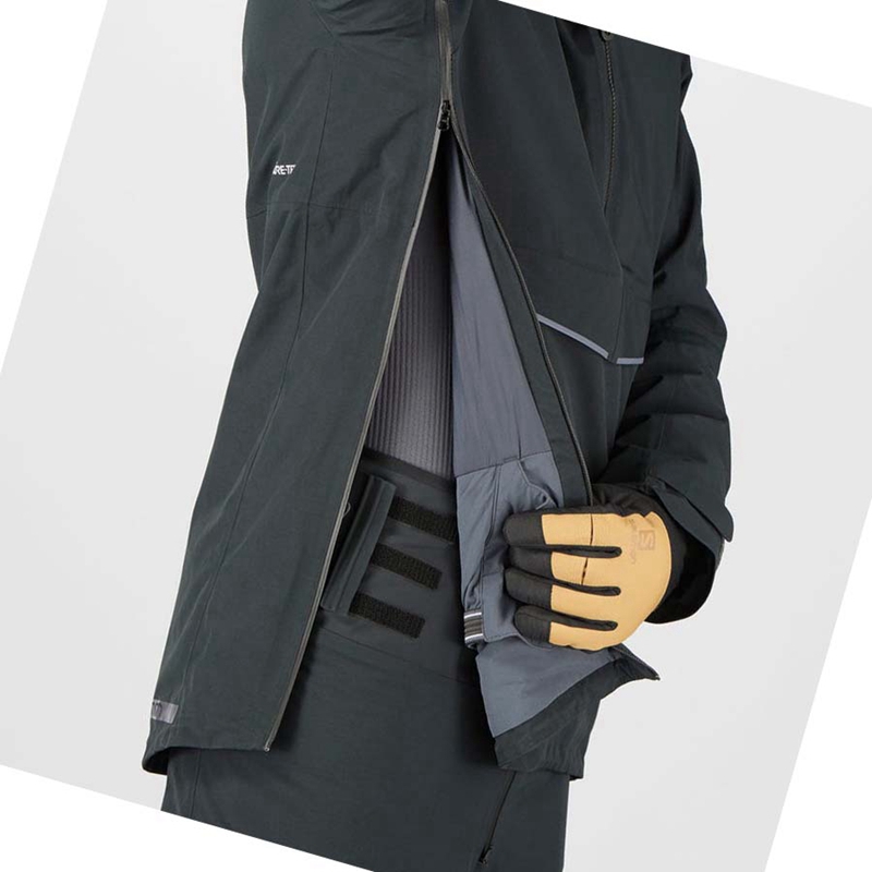 Salomon GRAVITY GORE-TEX ANORAK Skijacken Herren Braun | VBIEWYT-85