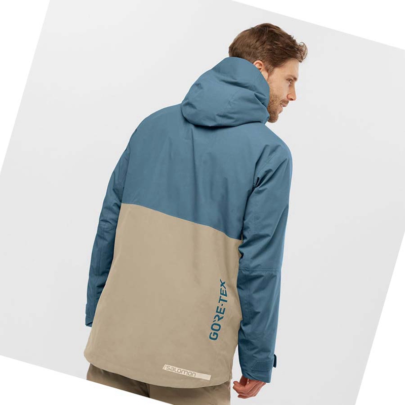 Salomon GRAVITY GORE-TEX ANORAK Skijacken Herren Blau | XQEGZBD-68