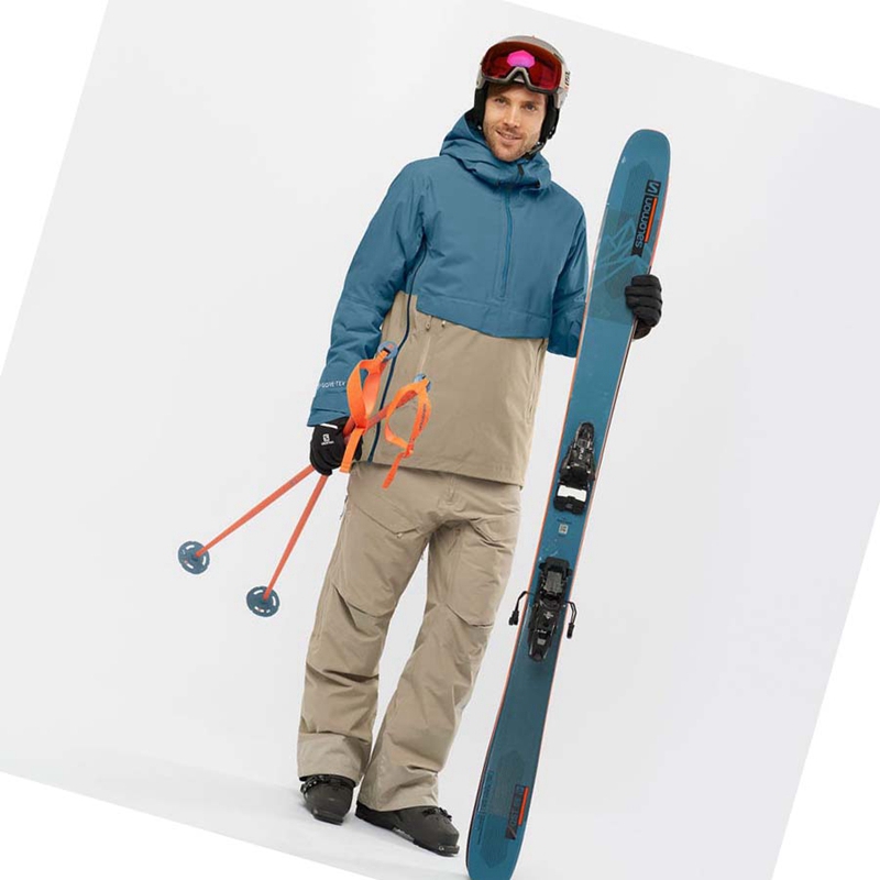 Salomon GRAVITY GORE-TEX ANORAK Skijacken Herren Blau | XQEGZBD-68