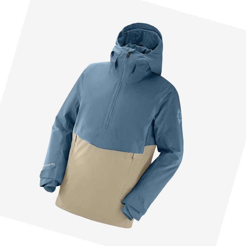 Salomon GRAVITY GORE-TEX ANORAK Skijacken Herren Blau | XQEGZBD-68
