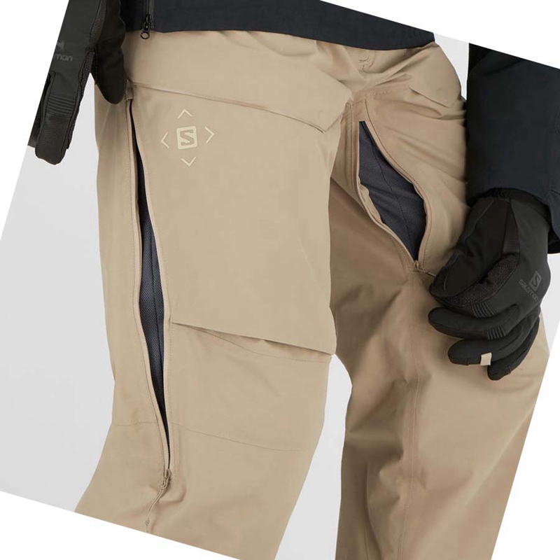 Salomon GRAVITY GORE-TEX Ski Hosen Herren Braun | IKMNUTH-83
