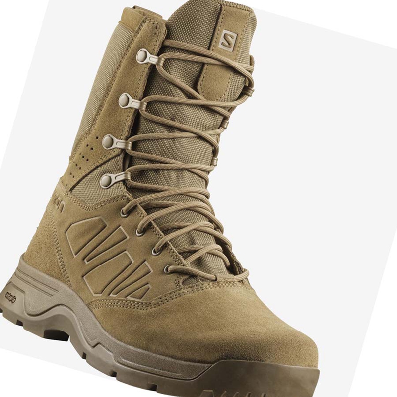 Salomon GUARDIAN CLIMASALOMON™ FORCES WATERPROOF Stiefel Damen Braun | NDKIQJG-65