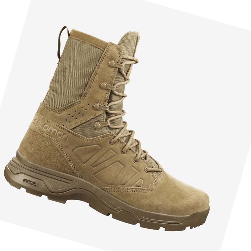 Salomon GUARDIAN CLIMASALOMON™ FORCES WATERPROOF Stiefel Damen Braun | NDKIQJG-65