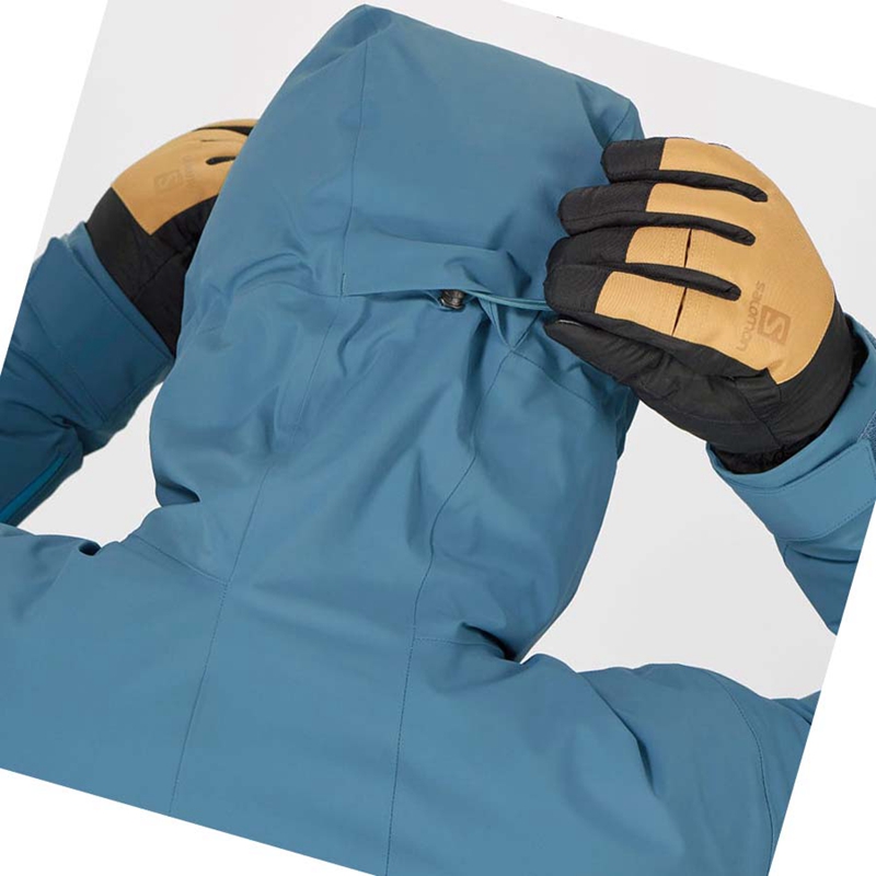 Salomon HIGHLAND Ski Skijacken Herren Blau | WSYRGZM-90