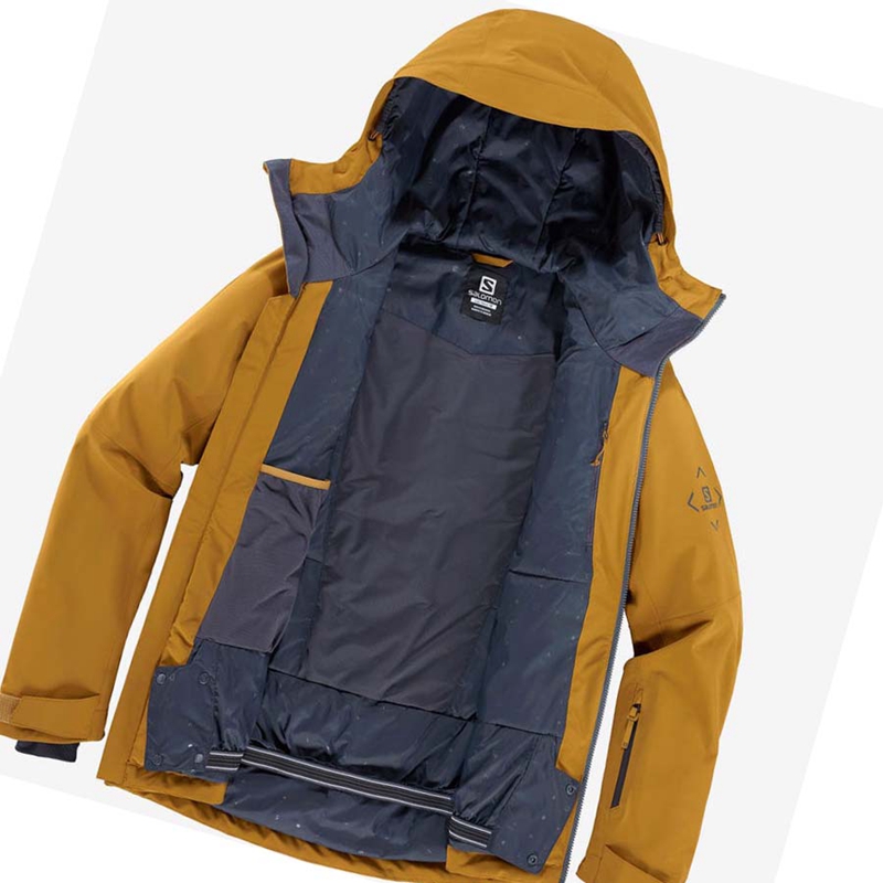 Salomon HIGHLAND Ski Skijacken Herren Gelb | XMZRVFN-24