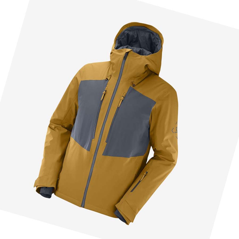 Salomon HIGHLAND Ski Skijacken Herren Gelb | XMZRVFN-24