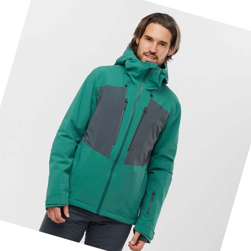Salomon HIGHLAND Ski Skijacken Herren Grün | RTMPIAY-08