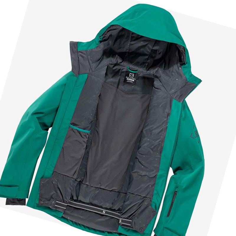 Salomon HIGHLAND Ski Skijacken Herren Grün | RTMPIAY-08