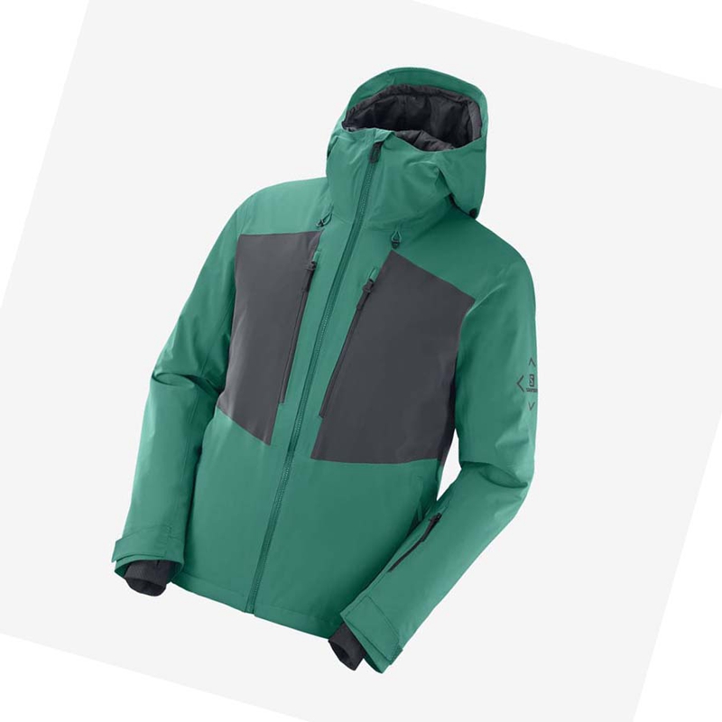 Salomon HIGHLAND Ski Skijacken Herren Grün | RTMPIAY-08
