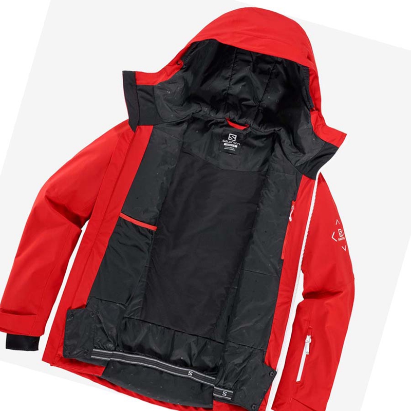 Salomon HIGHLAND Ski Skijacken Herren Rot | SXJQYMZ-61