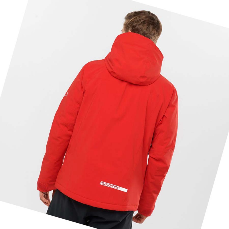 Salomon HIGHLAND Ski Skijacken Herren Rot | SXJQYMZ-61