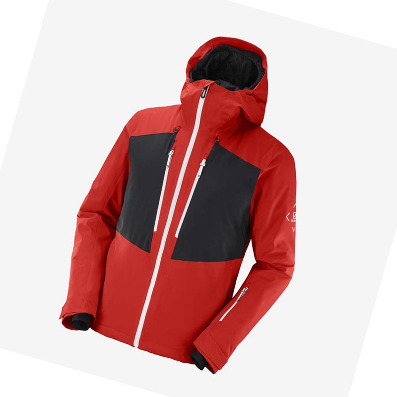 Salomon HIGHLAND Ski Skijacken Herren Rot | SXJQYMZ-61