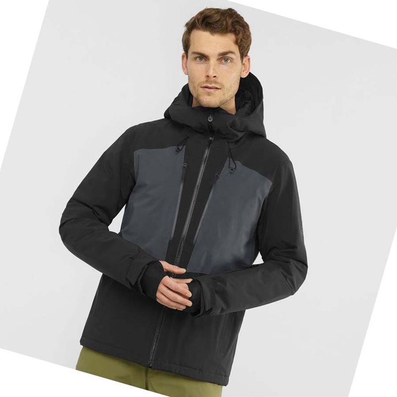 Salomon HIGHLAND Ski Skijacken Herren Schwarz | LSWEBOX-42