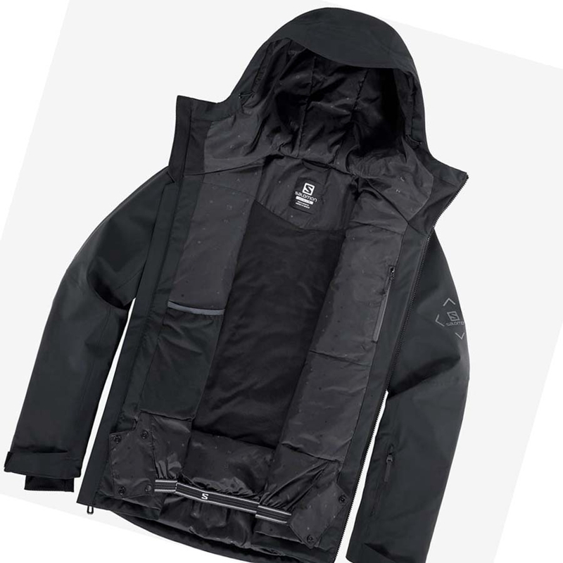 Salomon HIGHLAND Ski Skijacken Herren Schwarz | LSWEBOX-42