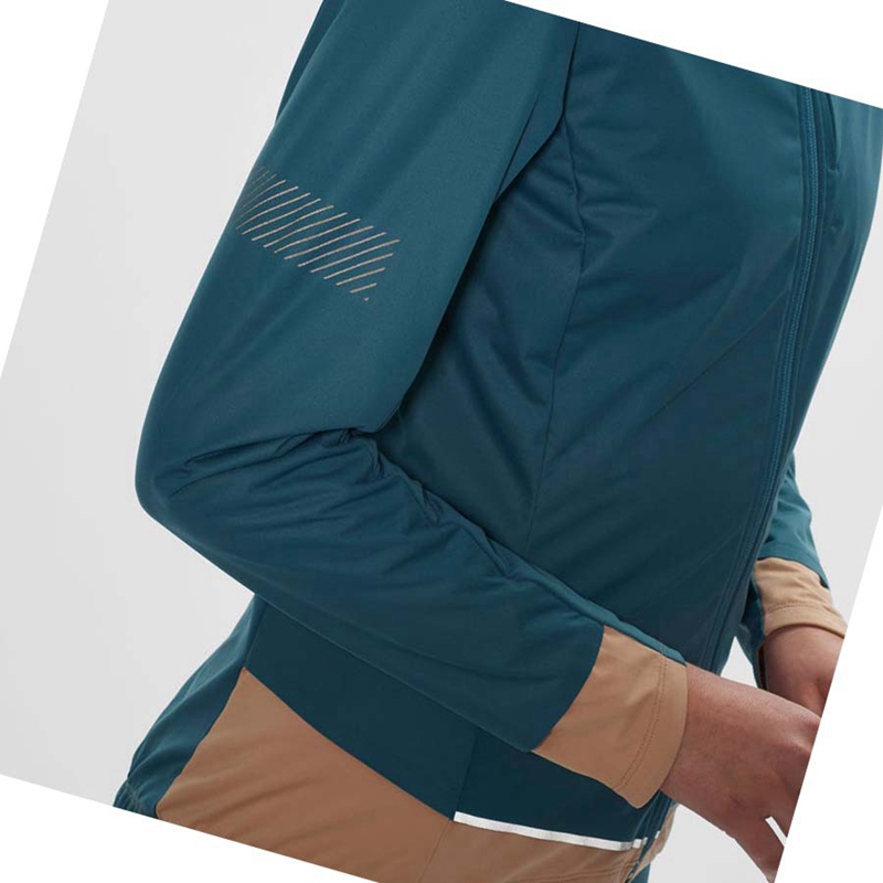 Salomon LIGHT SHELL Jacke Damen Blau | PHMJWDF-38