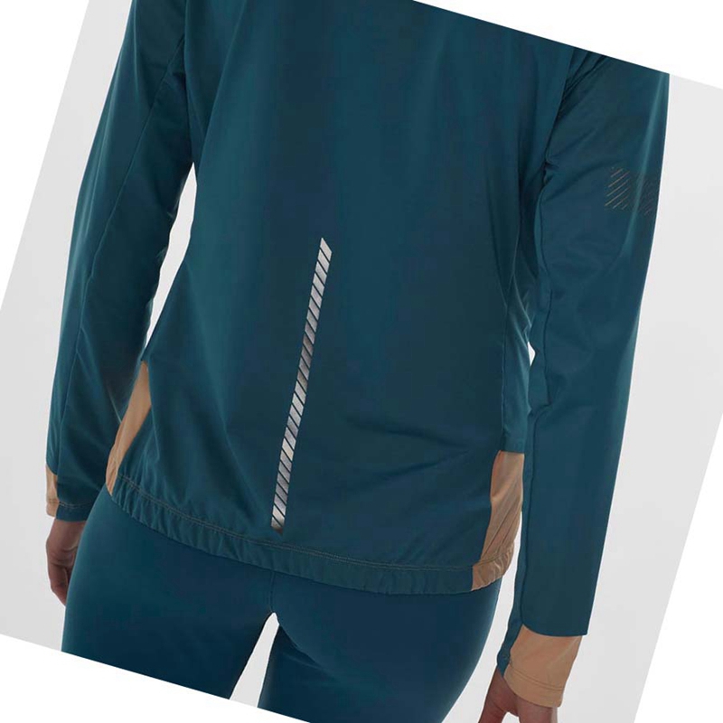 Salomon LIGHT SHELL Jacke Damen Blau | PHMJWDF-38