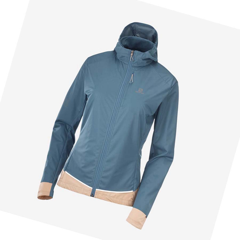 Salomon LIGHT SHELL Jacke Damen Blau | PHMJWDF-38