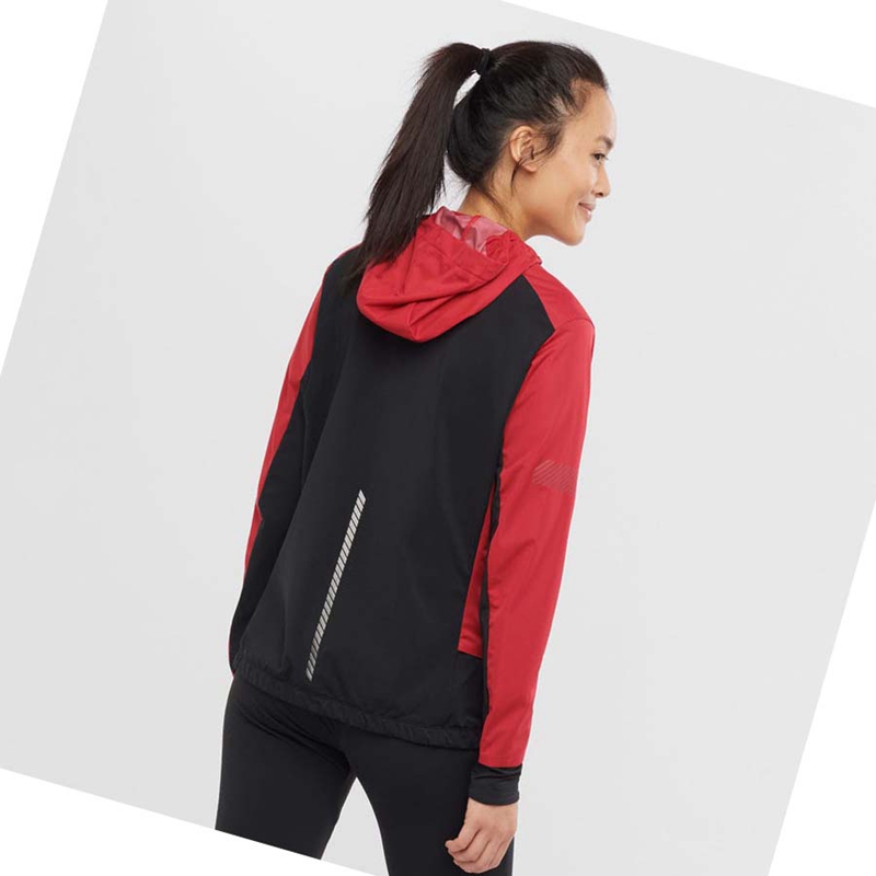 Salomon LIGHT SHELL Jacke Damen Rot | OAPXQKJ-02