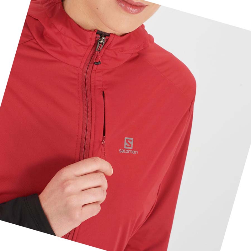 Salomon LIGHT SHELL Jacke Damen Rot | OAPXQKJ-02
