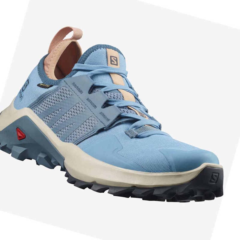Salomon MADCROSS GORE-TEX Trailrunning Schuhe Damen Blau | AZRQDLH-16